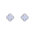 [LUXE JEWELRY]CLOVER SILVER 15MM EARRINGS COLLECTION