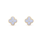 [LUXE JEWELRY]CLOVER  15MM DIAMOND EARRINGS COLLECTION