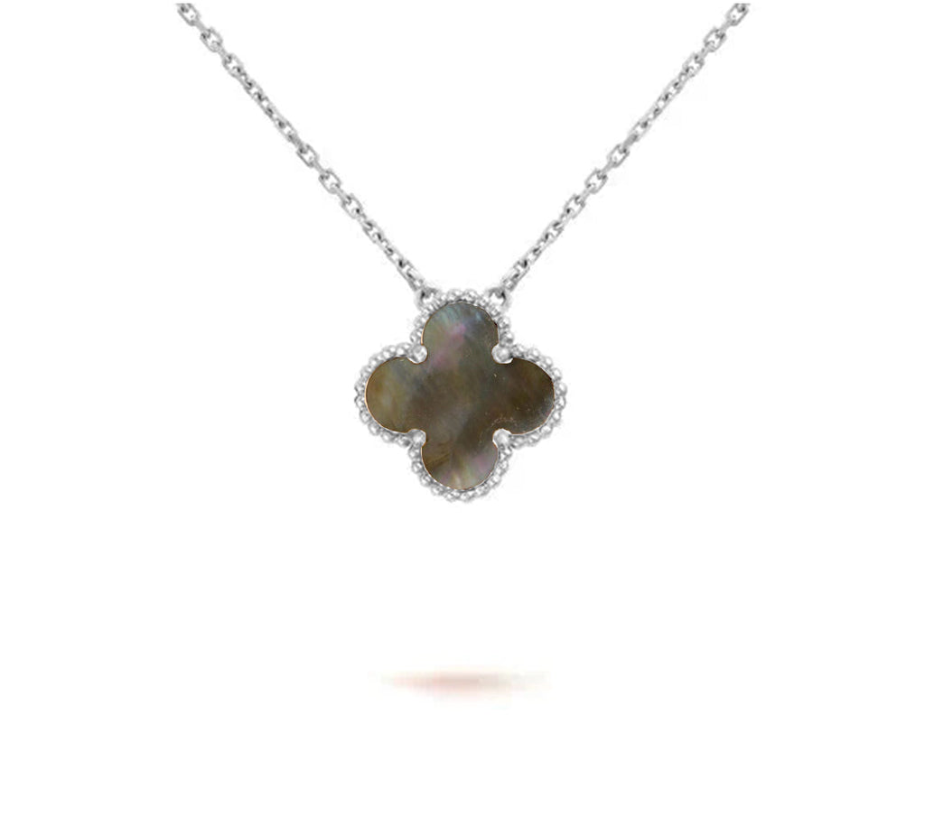 [LUXE JEWELRY]CLOVER 15MM NECKLACE SILVER COLLECTION