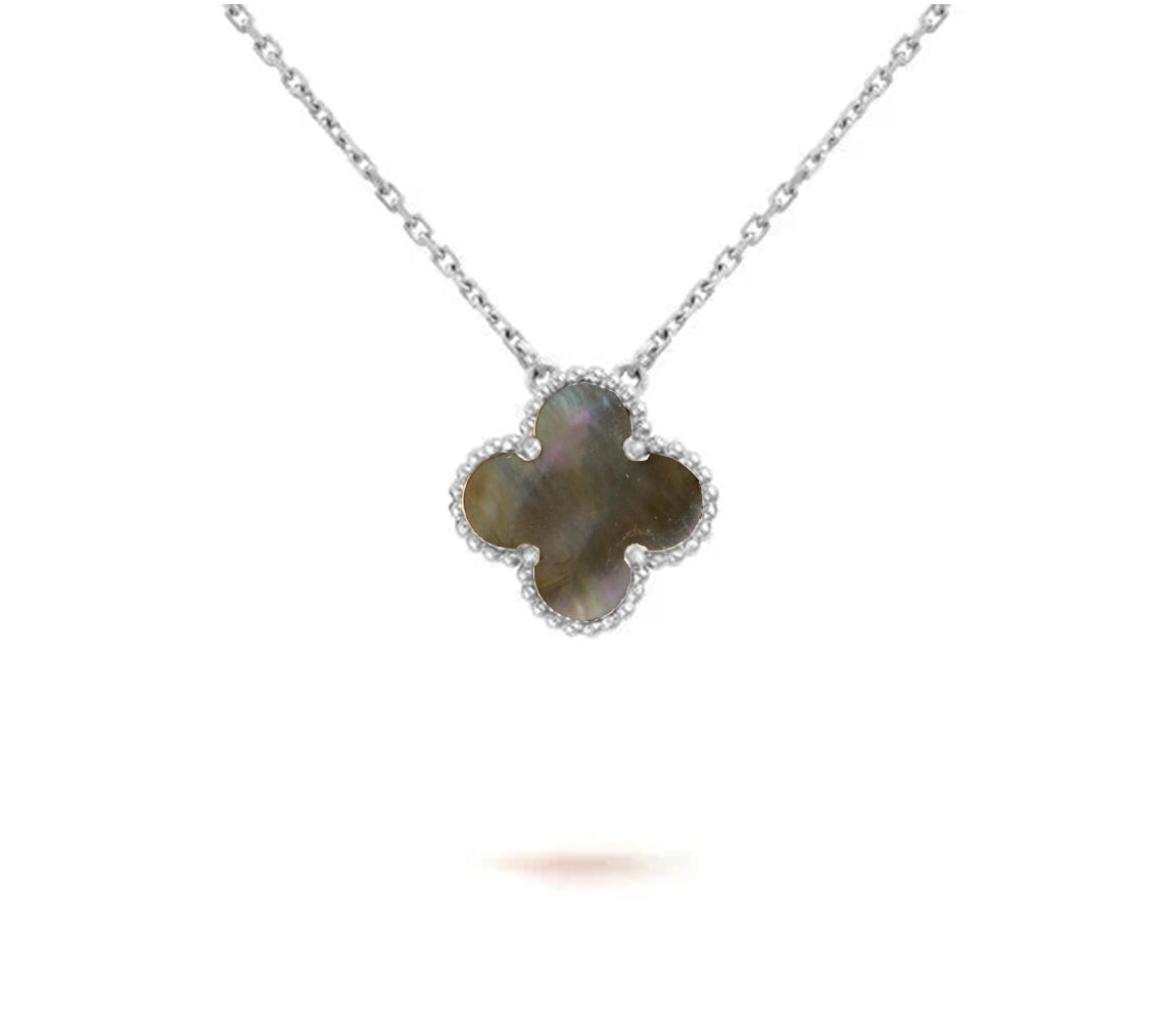 [LUXE JEWELRY]CLOVER 15MM NECKLACE SILVER COLLECTION
