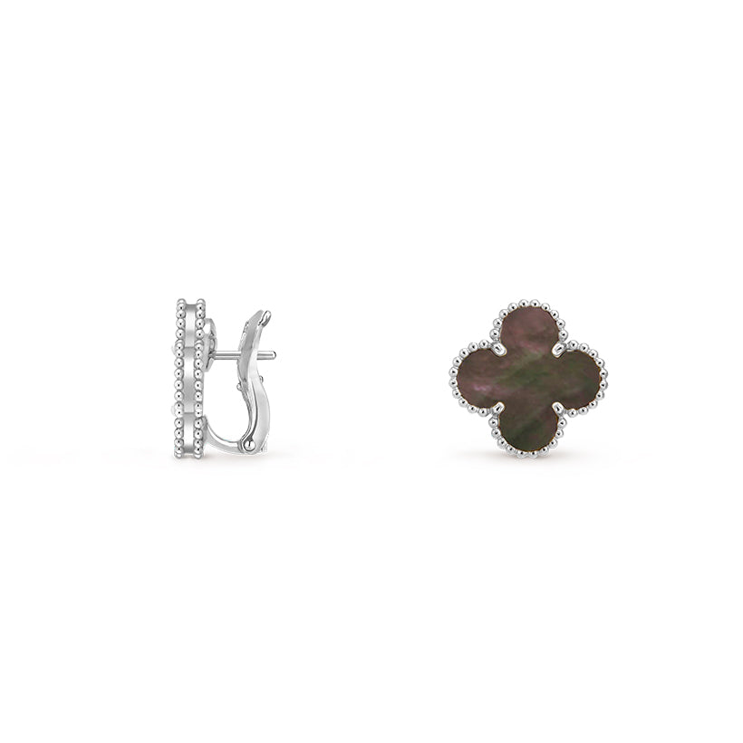 [LUXE JEWELRY]CLOVER SILVER 15MM MOP EARRINGS COLLECTION