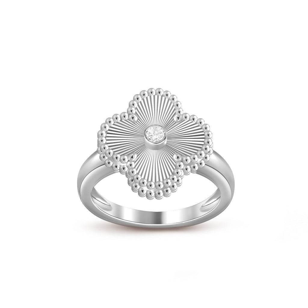 [LUXE JEWELRY]CLOVER SILVER DIOMND RING COLLECTION