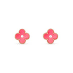 [LUXE JEWELRY]CLOVER  15MM DIAMOND EARRINGS COLLECTION