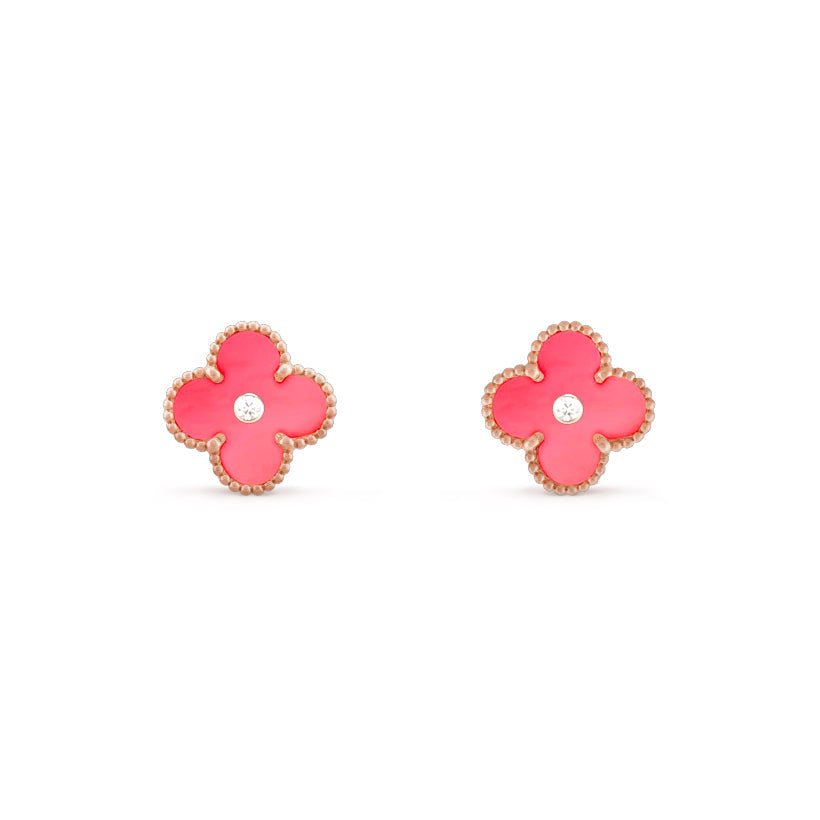 [LUXE JEWELRY]CLOVER  15MM DIAMOND EARRINGS COLLECTION