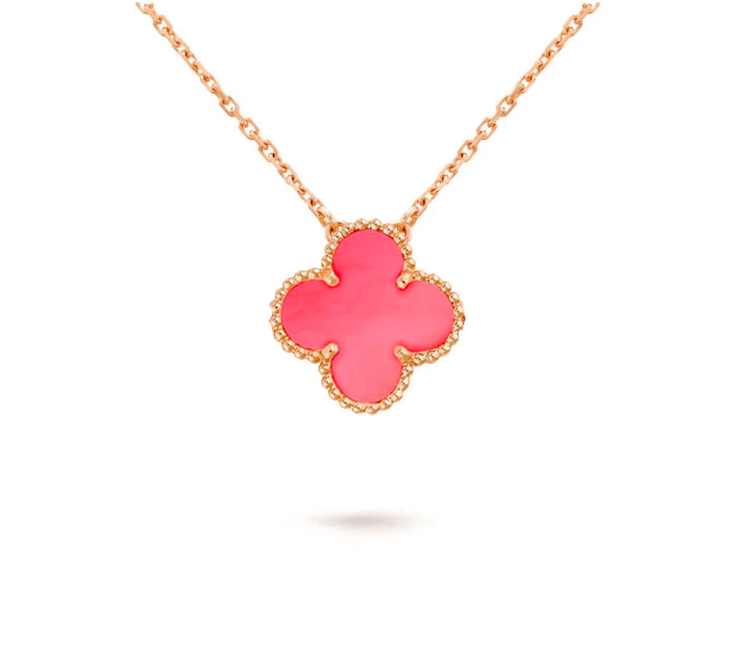 [LUXE JEWELRY]CLOVER 15MM SINGLE FLOWER NECKLACE COLLECTION