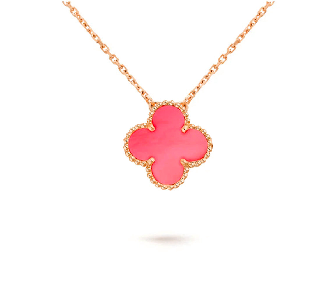 [LUXE JEWELRY]CLOVER 15MM SINGLE FLOWER NECKLACE COLLECTION