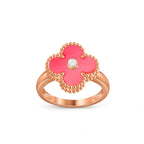 [LUXE JEWELRY]CLOVER DIAMOND RING ROSE GOLD COLLECTION