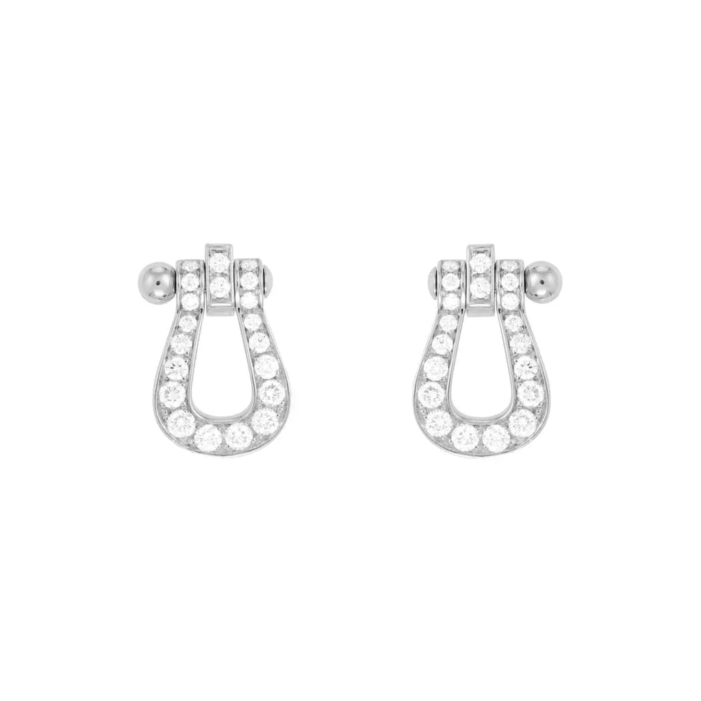 [LUXE JEWELRY]FORCE 10 FULL DIAMOND STUD EARRINGS MINI MODEL