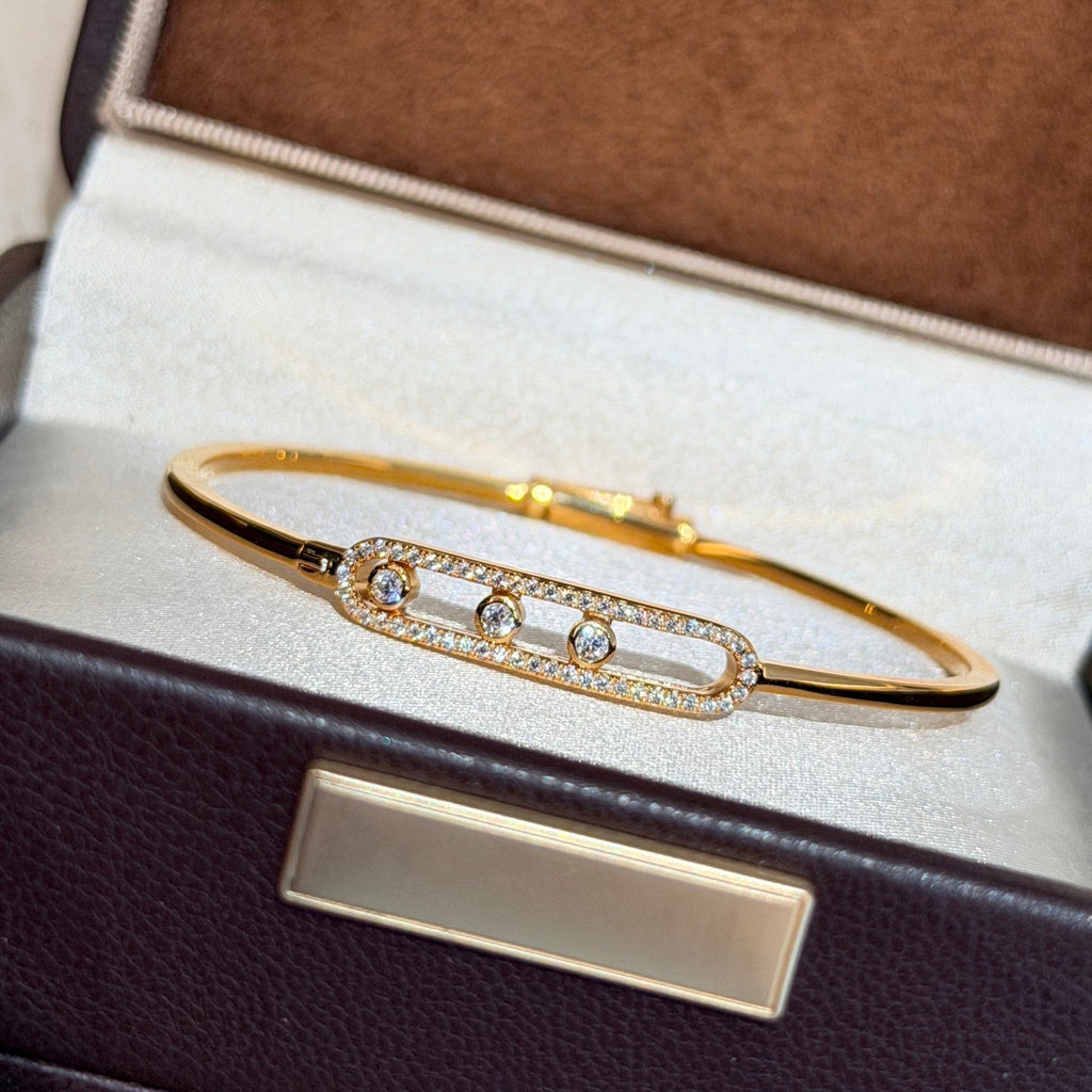 [Luxe Jewellery] Move Pavé Diamond Bangle Bracelet M