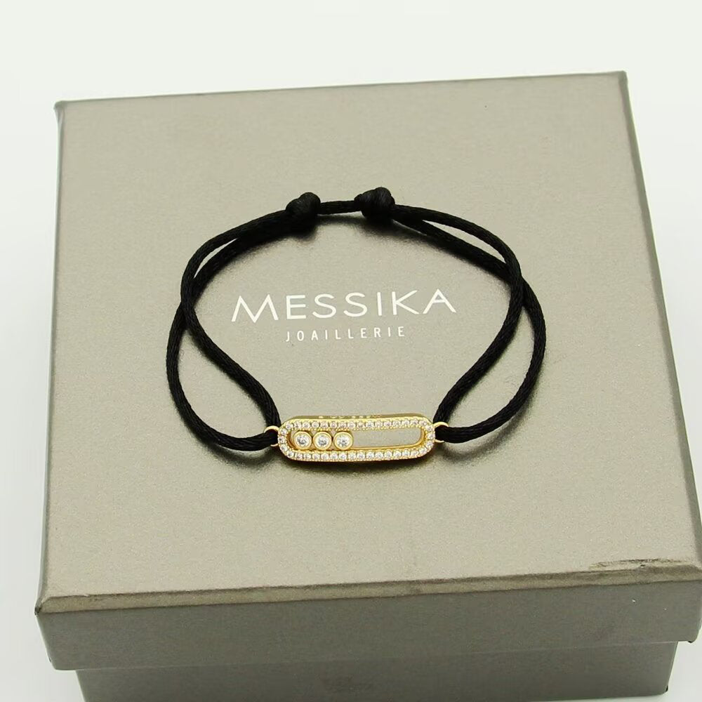 [LUXE JEWELRY]Messika Care(s) pink cord pavé bracelet