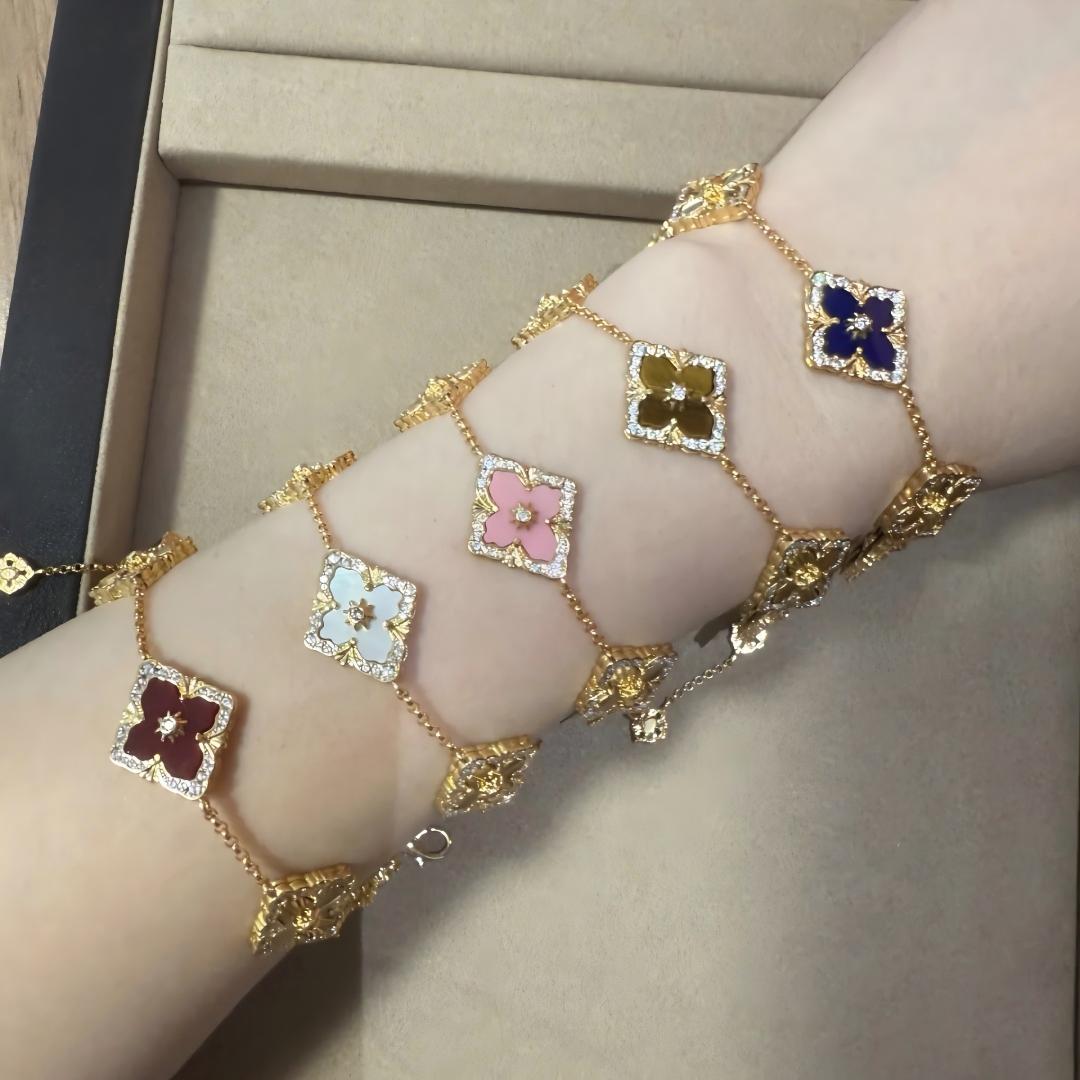 [LUXE JEWELRY] OPERA 5 MOTIFS TULLE ENAMEL BRACELET