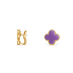 [LUXE JEWELRY]CLOVER 15MM MOP EARRINGS COLLECTION