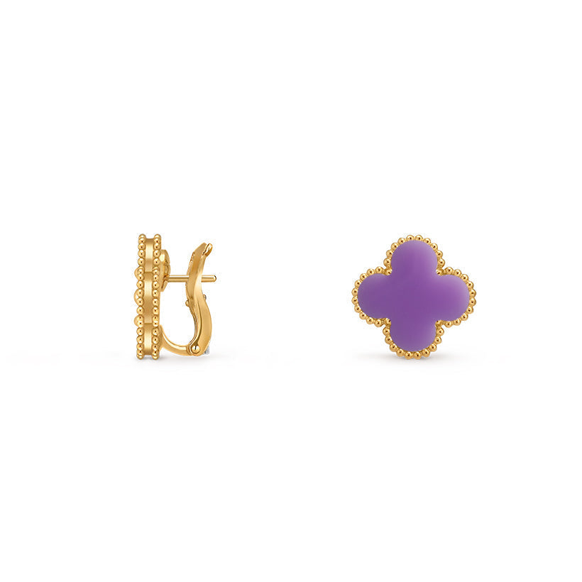 [LUXE JEWELRY]CLOVER 15MM MOP EARRINGS COLLECTION
