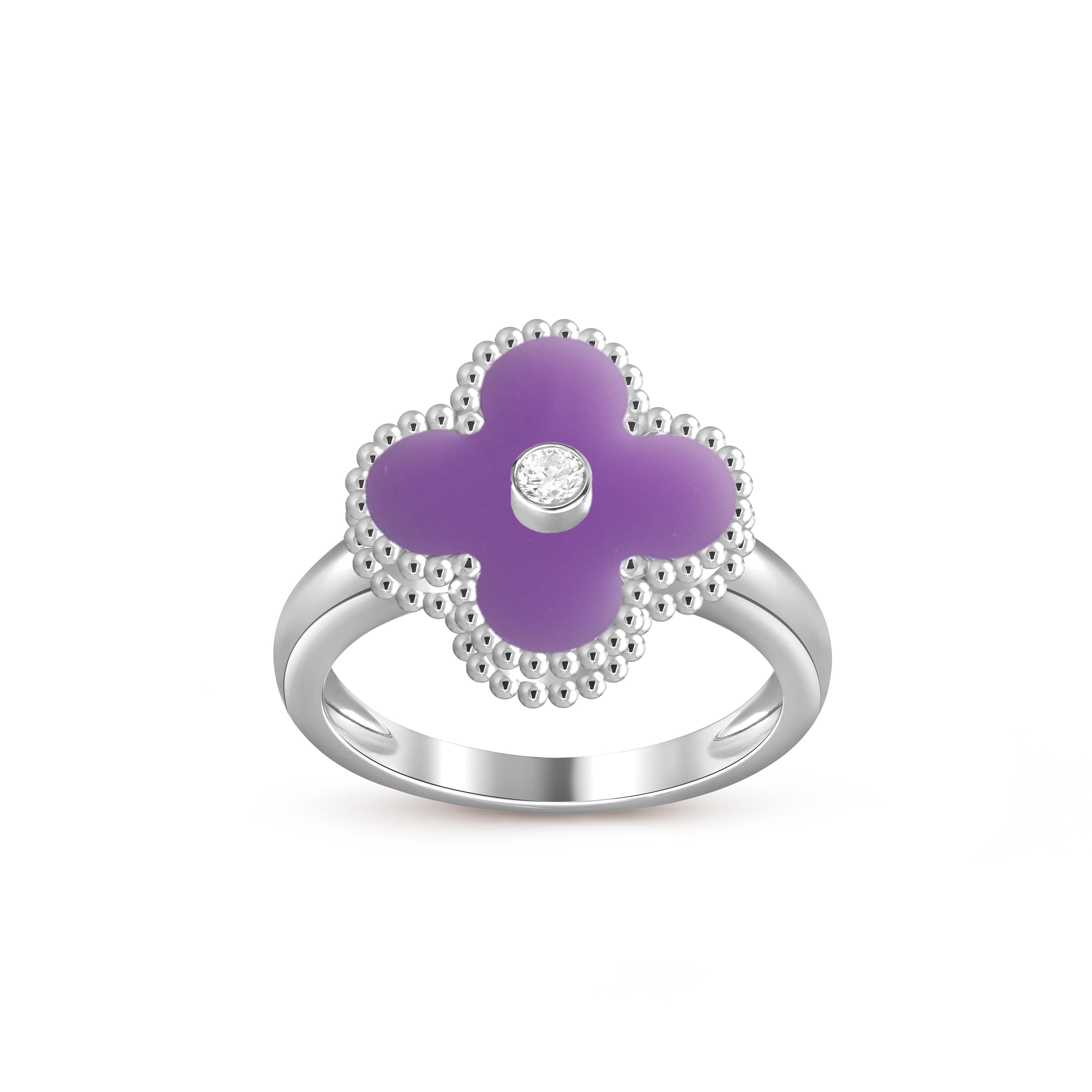 [LUXE JEWELRY]CLOVER SILVER DIOMND RING COLLECTION
