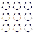 [Luxe]CLOVER 5 MOTIF LAPIS LAZULI BRACELET COLLECTION