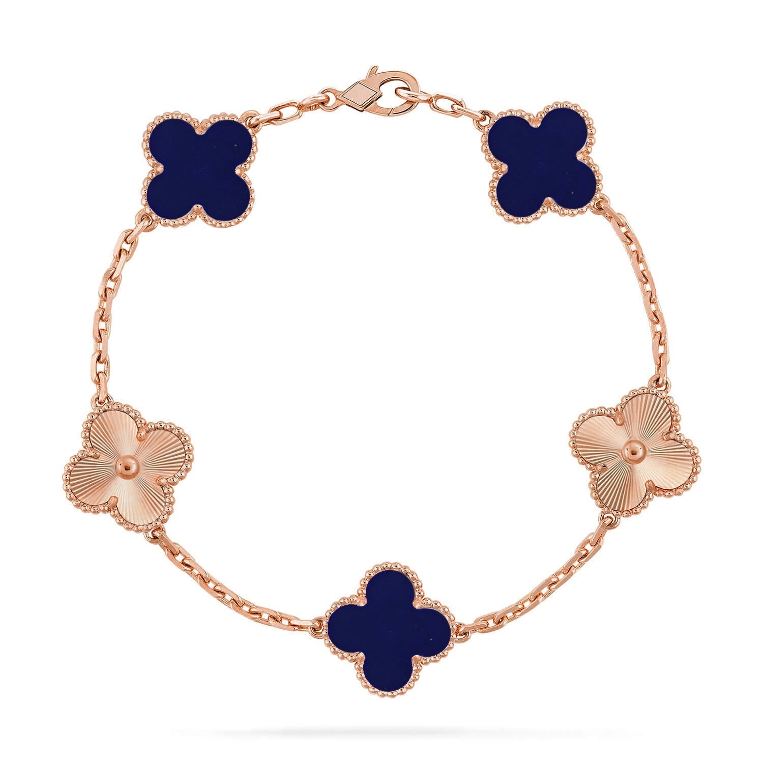 [LUXE JEWELRY]CLOVER 5 MOTIF LAPIS LAZULI BRACELET COLLECTION