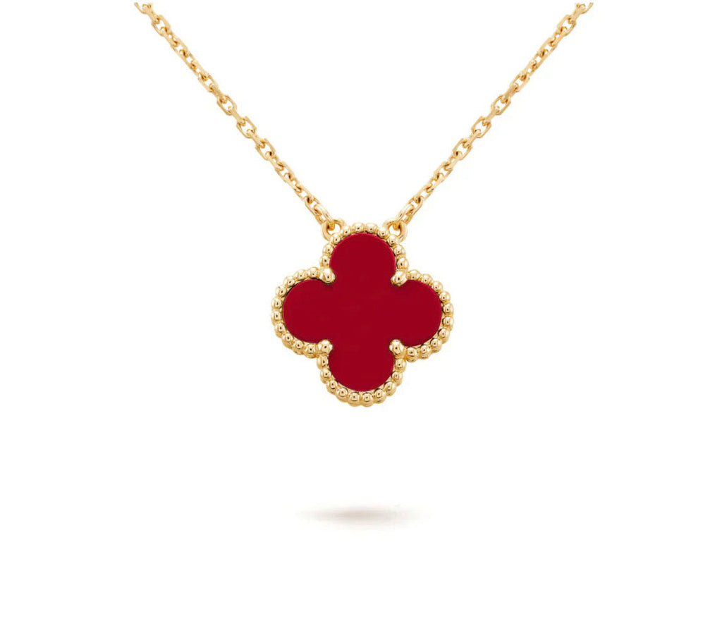 [LUXE JEWELRY]CLOVER 15MM SINGLE FLOWER NECKLACE COLLECTION