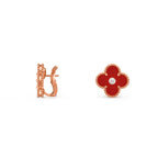 [LUXE JEWELRY]CLOVER 15MM MOP DIAMOND EARRINGS COLLECTION