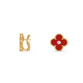 [LUXE JEWELRY]CLOVER 15MM MOP DIAMOND EARRINGS COLLECTION
