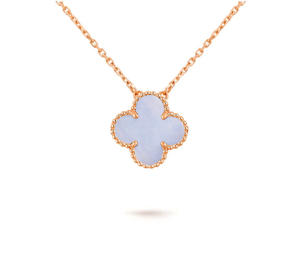 [LUXE JEWELRY]CLOVER 15MM SINGLE FLOWER NECKLACE COLLECTION