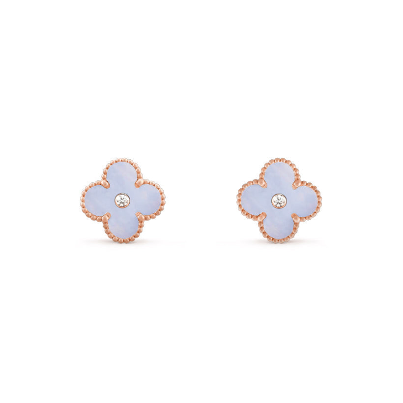 [LUXE JEWELRY]CLOVER  15MM DIAMOND EARRINGS COLLECTION