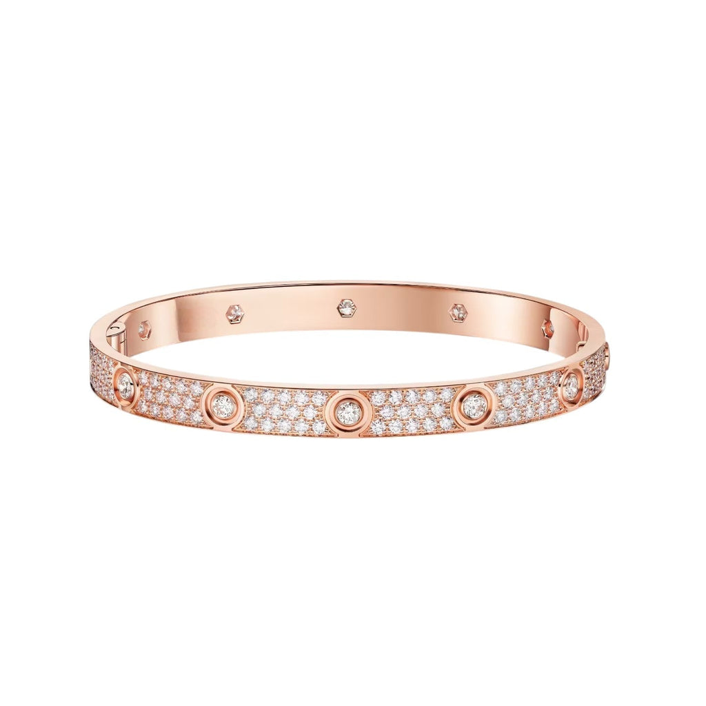 [LUXE JEWELRY] LOVE BRACELET 6.1MM DIAMOND-PAVED 10 BIG DIAMONDS