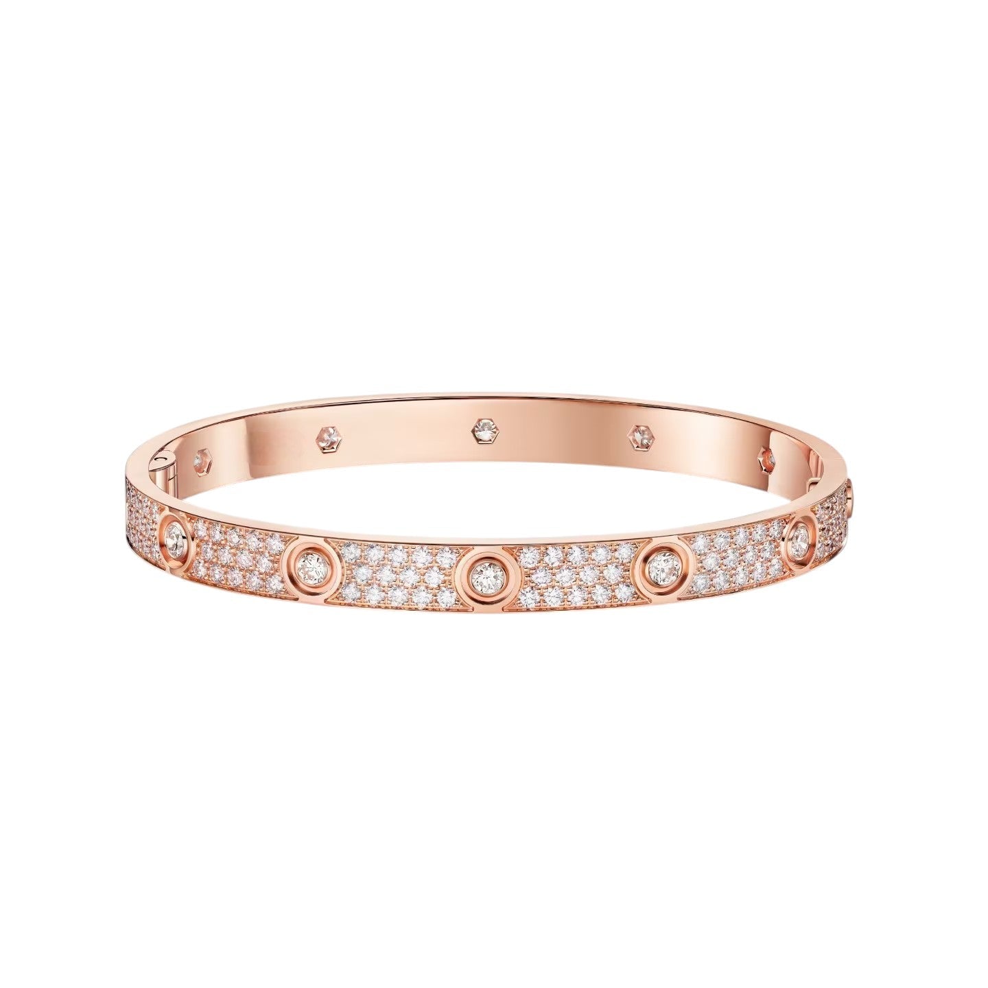 [LUXE JEWELRY] LOVE BRACELET 6.1MM DIAMOND-PAVED 10 BIG DIAMONDS