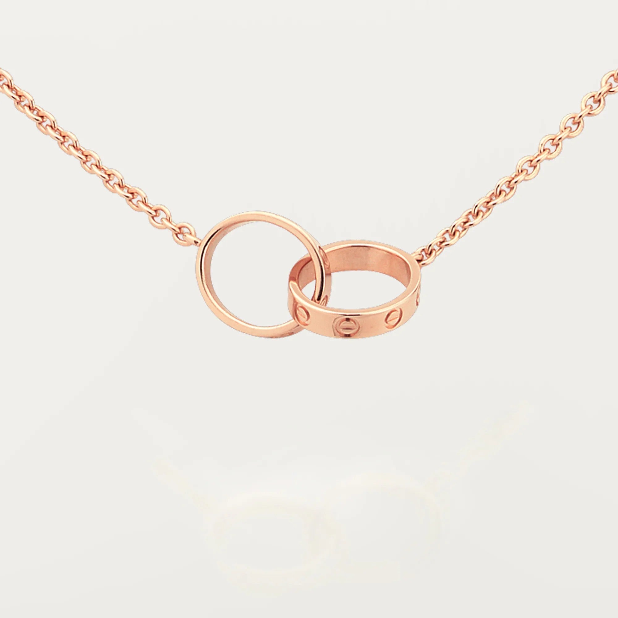[LUXE JEWELRY] LOVE DOUBLE RING NECKLACE