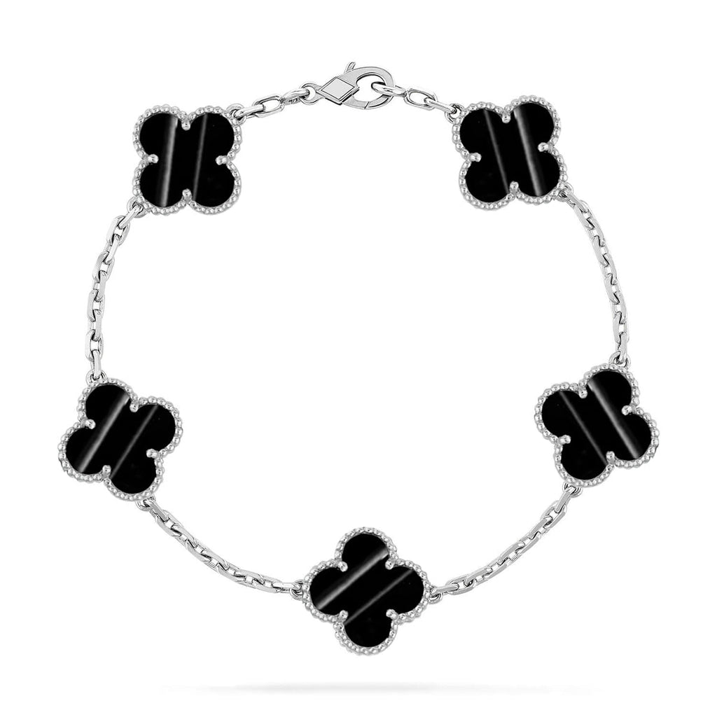 [LUXE JEWELRY] CLOVER 5 MOTIF PULSAR STONE BRACELET COLLECTION