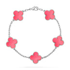 [LUXE JEWELRY] CLOVER 5 MOTIFS  PINK MOP BRACELET COLLECTION