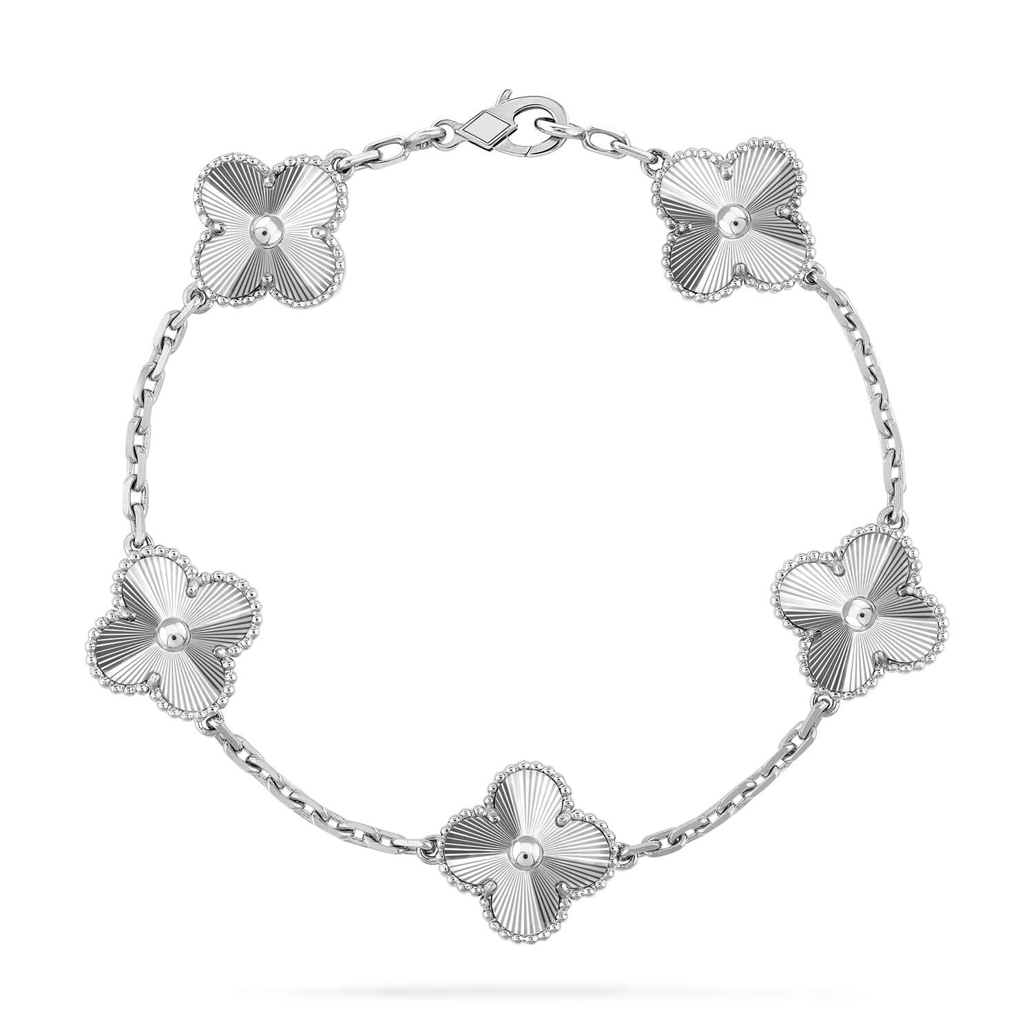 [LUXE JEWELRY] CLOVER 5 MOTIF LASER BRACELET COLLECTION