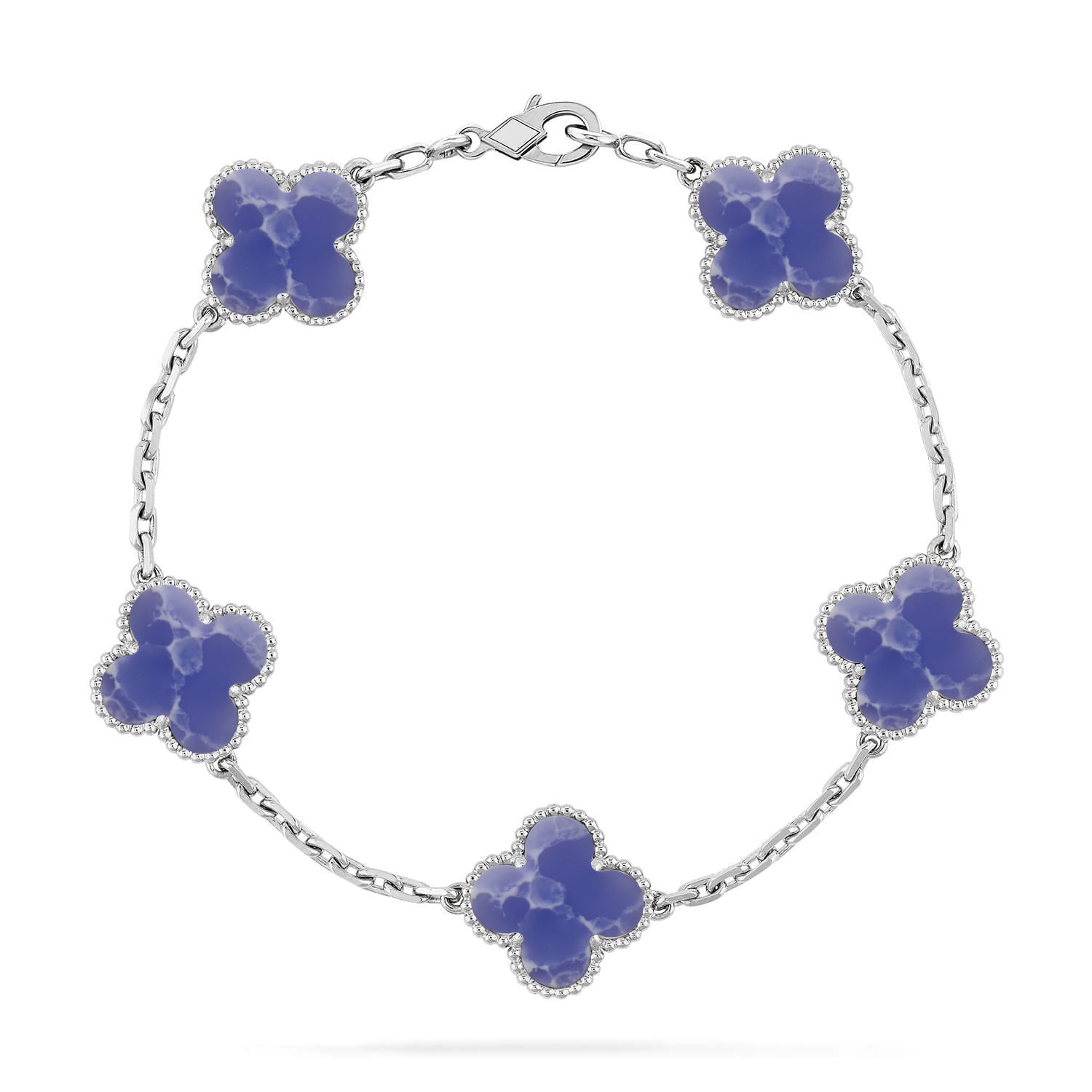 [LUXE JEWELRY]CLOVER 5 MOTIF BLUE VEINS BRACELET COLLECTION