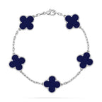 [LUXE JEWELRY]CLOVER 5 MOTIF LAPIS LAZULI BRACELET COLLECTION