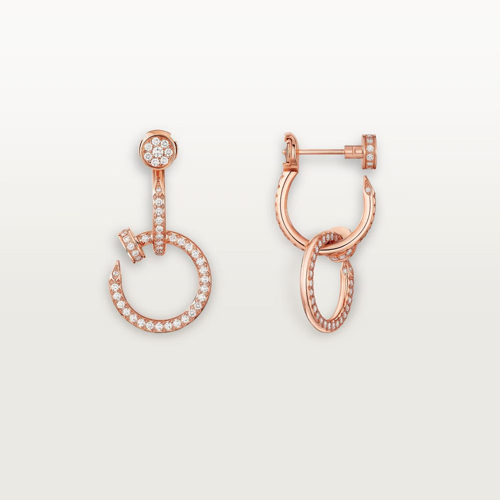 [LUXE JEWELRY] JUSTE FULL DIAMOND DOUBLE EARRINGS