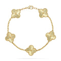 [LUXE JEWELRY] CLOVER 5 MOTIF LASER BRACELET COLLECTION