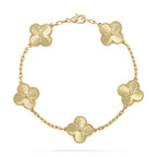 [LUXE JEWELRY] CLOVER 5 MOTIF LASER BRACELET COLLECTION