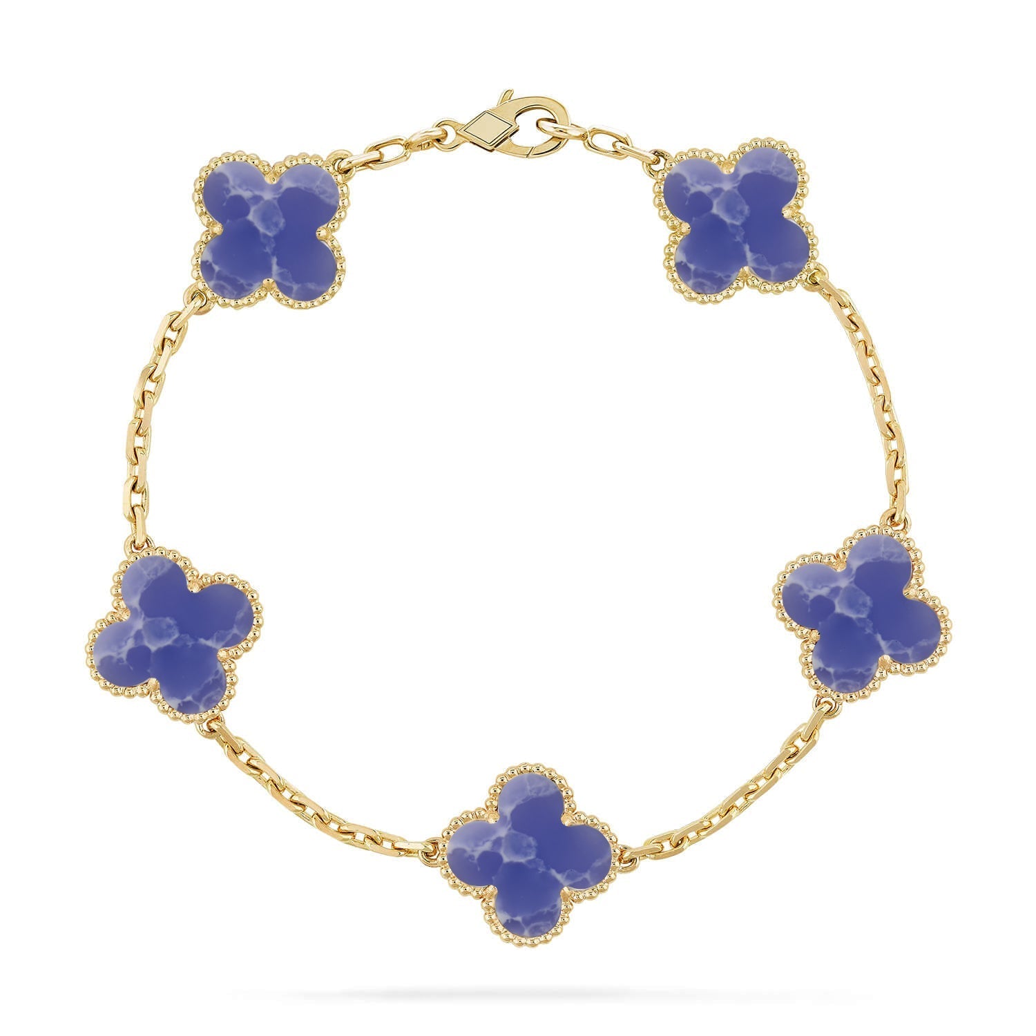 [LUXE JEWELRY]CLOVER 5 MOTIF BLUE VEINS BRACELET COLLECTION