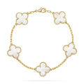 [Luxe]CLOVER WHITE PEARL MOP 5 MOTIF BRACELET COLLECTION