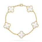 [Luxe]CLOVER WHITE PEARL MOP 5 MOTIF BRACELET COLLECTION