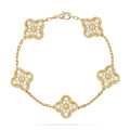 [LUXE JEWELRY] CLOVER 5 MOTIF FULL DIAMOND BRACELET COLLECTION