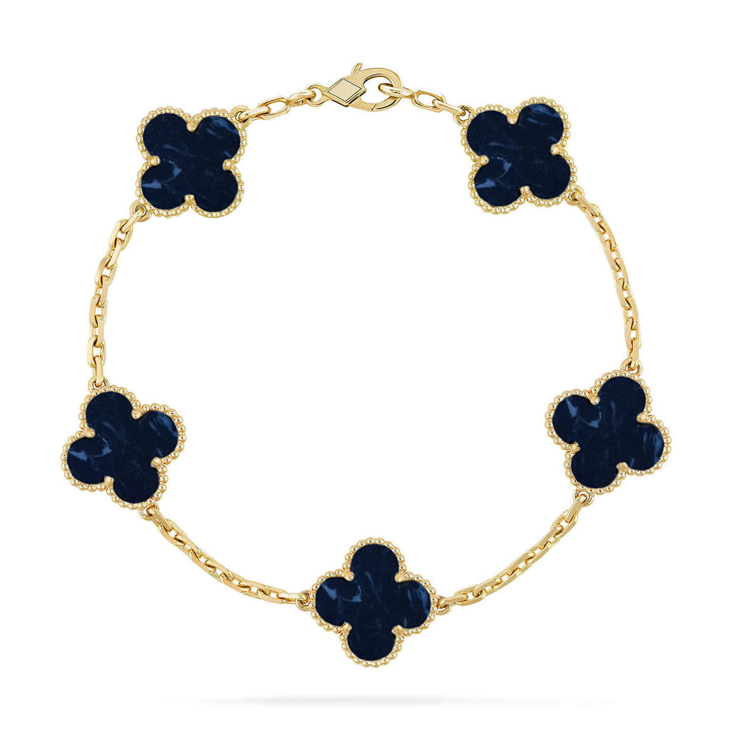 [LUXE JEWELRY]CLOVER 5 MOTIF PIETERSITE BRACELET COLLECTION