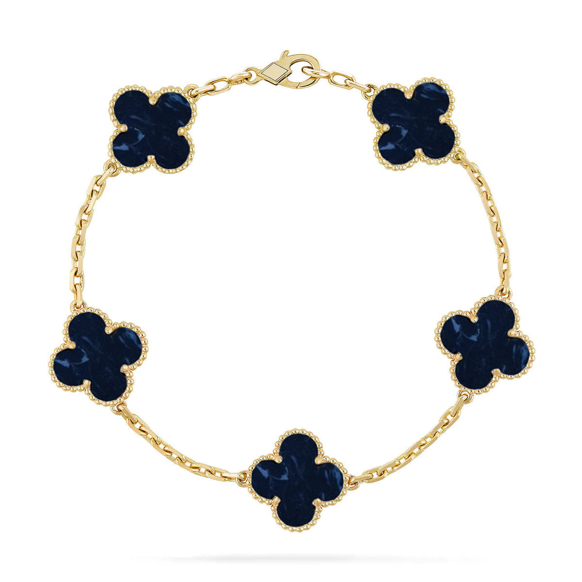 [LUXE JEWELRY]CLOVER 5 MOTIF PIETERSITE BRACELET COLLECTION