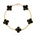[LUXE JEWELRY] CLOVER 5 MOTIF PULSAR STONE BRACELET COLLECTION