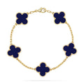 [LUXE JEWELRY]CLOVER 5 MOTIF LAPIS LAZULI BRACELET COLLECTION