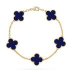 [LUXE JEWELRY]CLOVER 5 MOTIF LAPIS LAZULI BRACELET COLLECTION