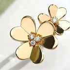 [LUXE JEWELRY]CLOVER COMOS GOLD DIAMOND RING