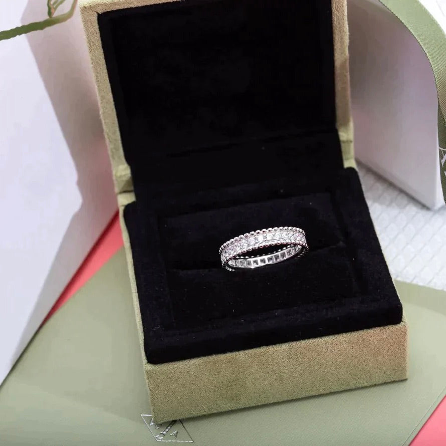 [LUXE JEWELRY]PERLEE DIAMOND SILVER RING