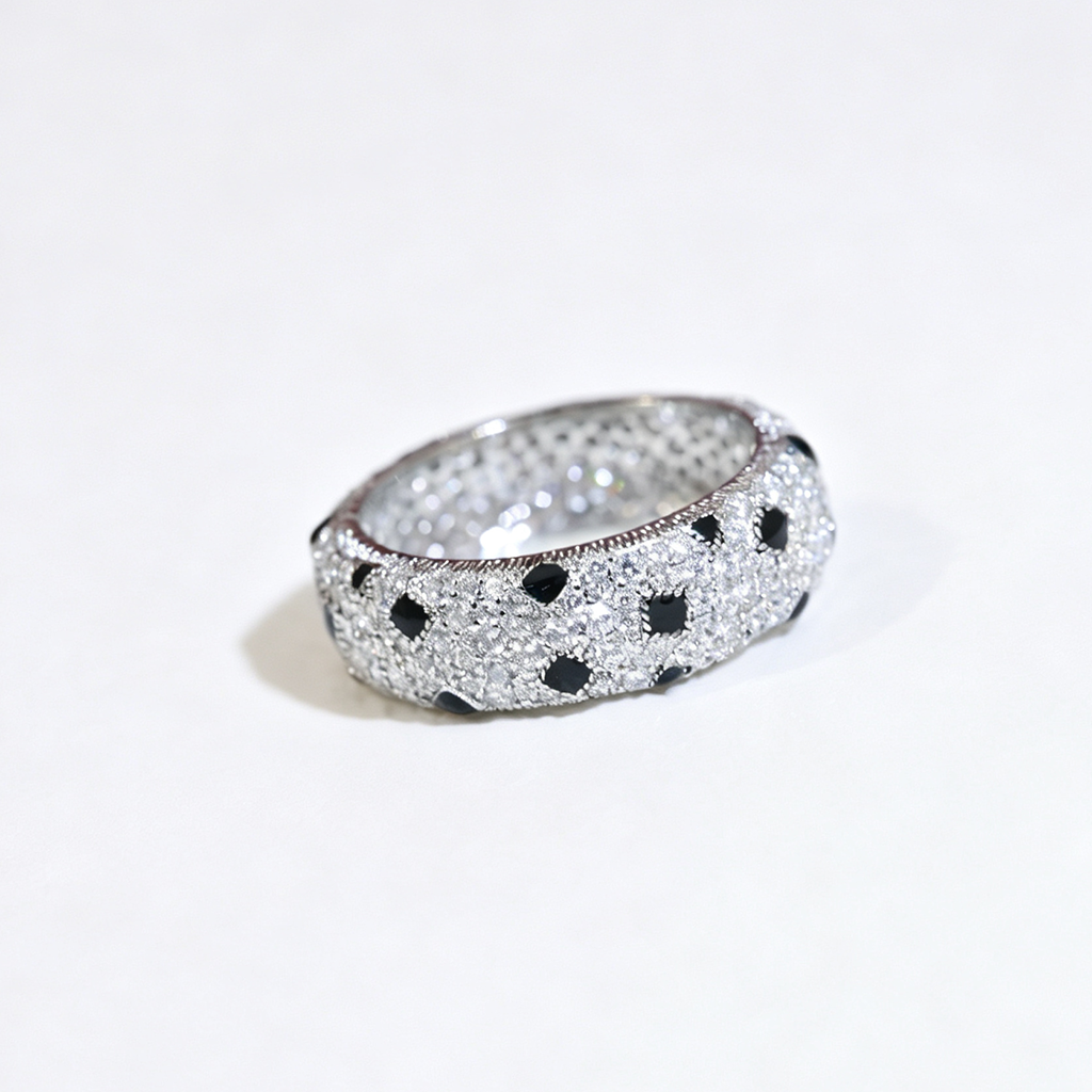 [LUXE JEWELRY] PANTHERE SPOTTED FULL DIAMOND RING