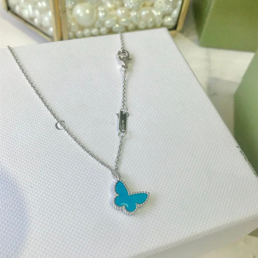 [LUXE JEWELRY]BUTTERFLY TURQUOISE BUTTERFLY BRACELET SILVER