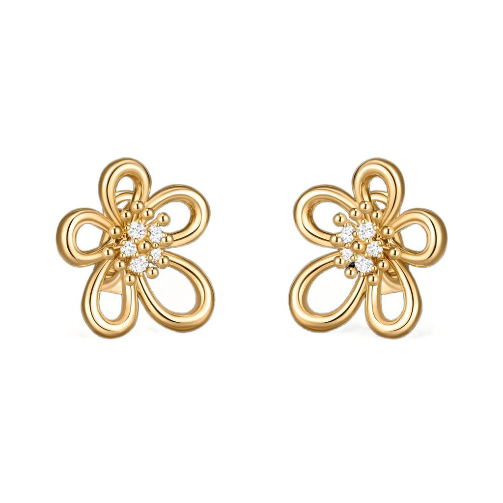 [LUXE JEWELRY] Flowerlace Earring Diamond 5 stones